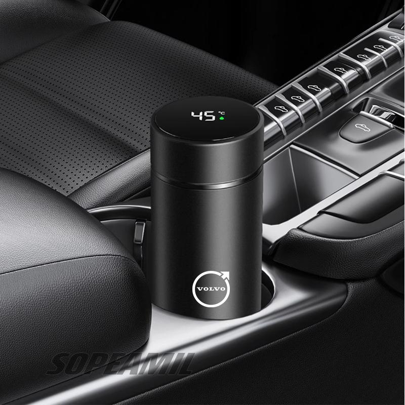 Car Vacuum Cup Thermos Mug Temperature Display Coffee Cup Applicable to Volvo XC40 XC70 XC90 C30 C70 S40 S60 S80 S90 V40 V50 V70 ari123