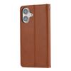(iPhone 17, Light Brown) For iPhone 17 Cell Phone Case Magnetic Closing PU Leather Stand Cover