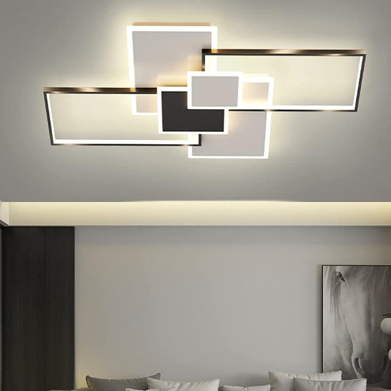 Современный простой потолочный светильник 3000K-6500K Светодиодный потолочный светильник с регулируемой яркостью и дистанционным управлением 220 В