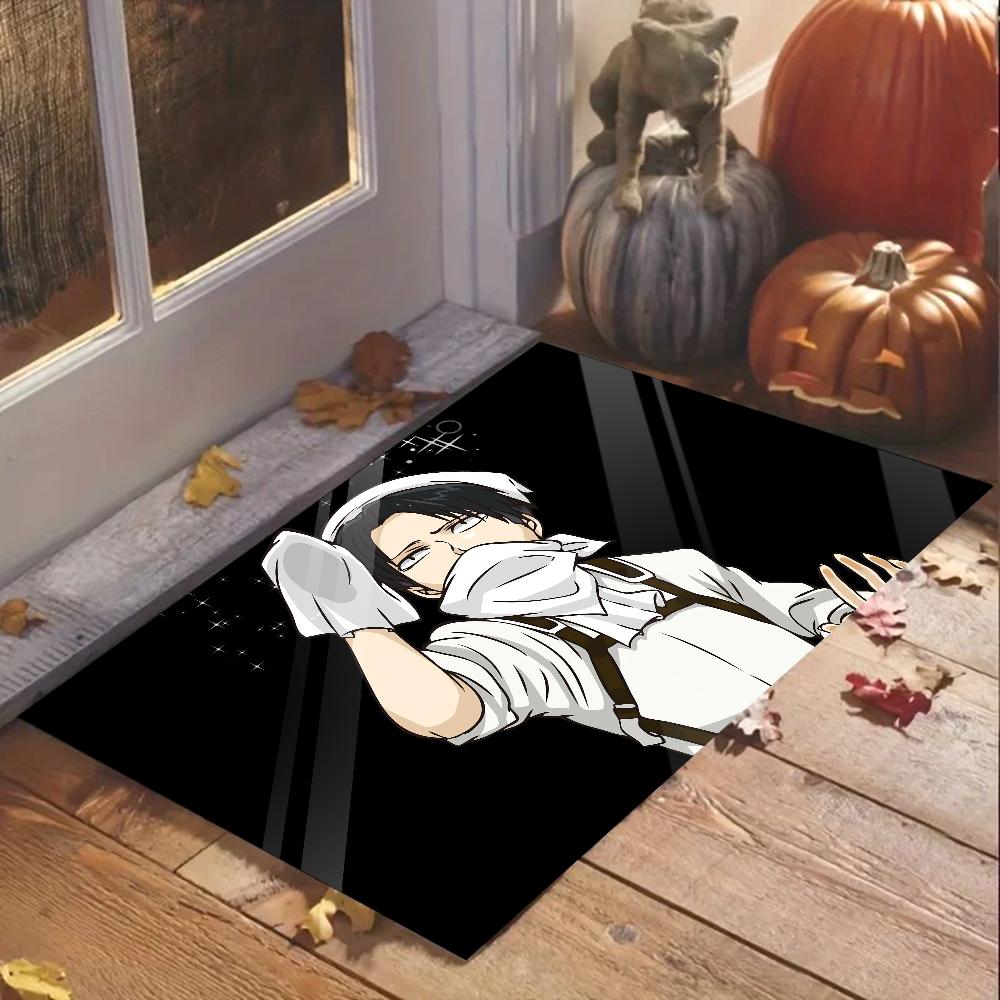 1 шт. Аниме Атака Титанов Леви Аккерман Впитывающие коврики Противоскользящие коврики Принадлежности для домашнего декора Ковры Домашние кухонные напольные коврики