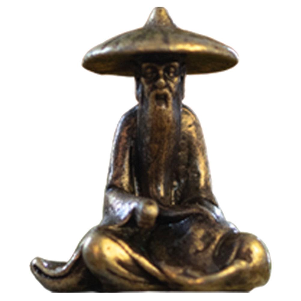 Статуэтка «Сад фей» Статуэтка сидящего рыбака Рыболовный декор Декорации из сплава Статуэтки маленькие