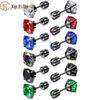 Mixed Color Stainless Steel Zircon Stud and Coil Earrings High-End CZ Ear Cuff Set