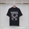 Off-White Летняя мужская и женская футболка оверсайз из чистого хлопка с разноцветной вышивкой стрел, уличный стиль
