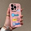 Чехол для мобильного телефона iPhone17promax с английским смайликом подходит для Apple 16promax морщинистый 14 матовый 15 комплектов