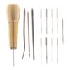 14Pcs/set Needles Copper Handle Sewing Awl Hand Stitcher Shoe Repairing Tool