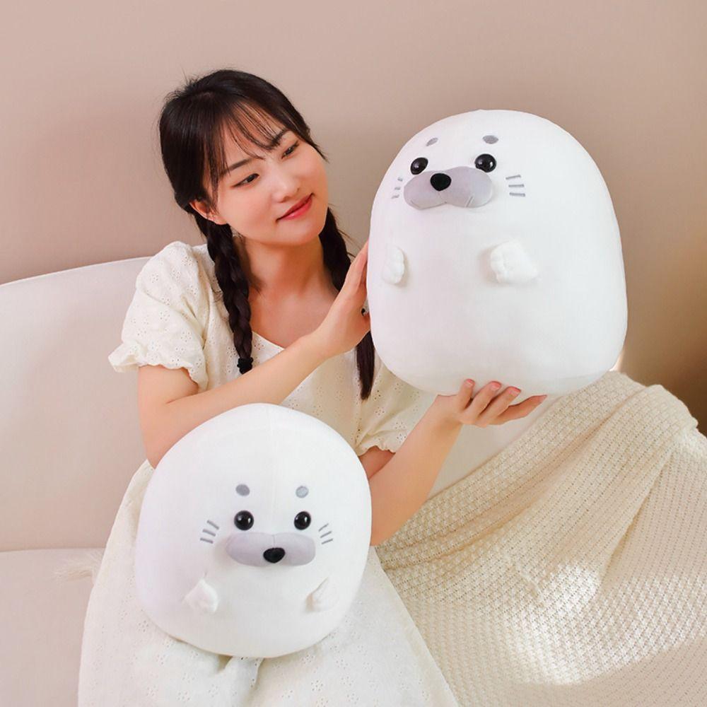 Soft Plush Seal Sleep Pillow Mochi Stuffed Animal Toy Anime Seal Plush Doll Kids Gifts