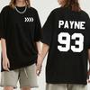 New Fashion Liam Payne Tribute Rap Payne 93 Print Unisex Women Summer T Shirts Short Sleeve