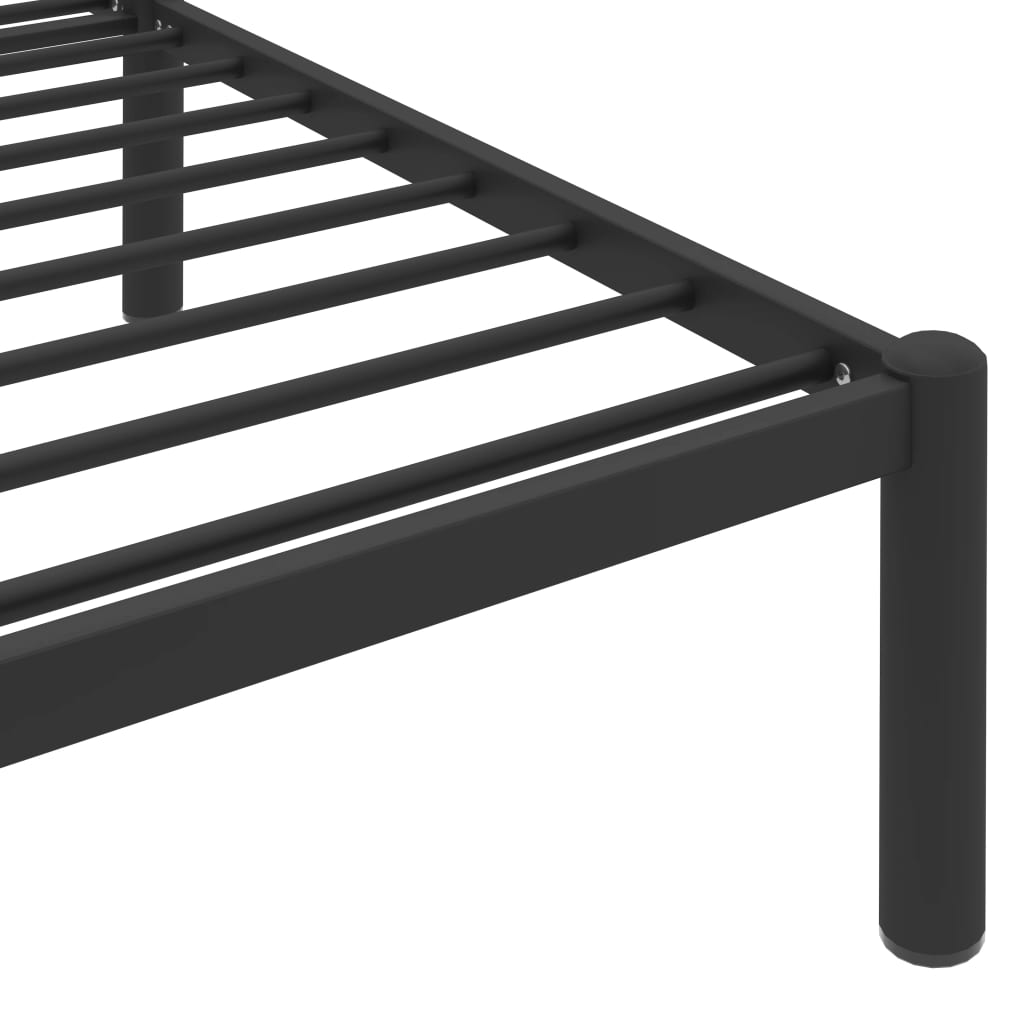 Black Metal Bed Frame 140 x 200 cm