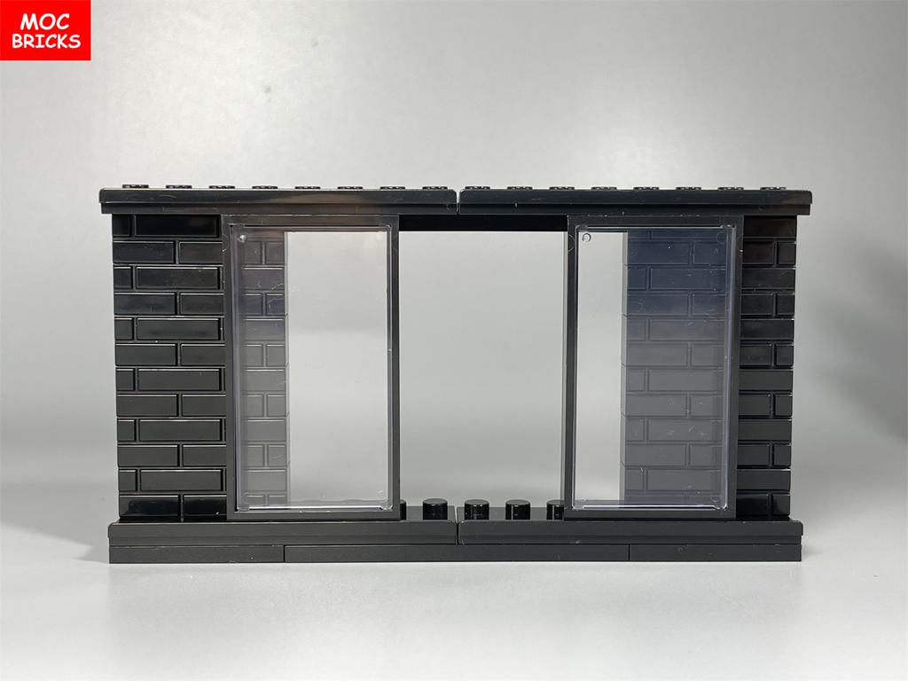 DIY Строительные кубики Раздвижная дверь на рельсах Рама 1x4x6 60596 92589 Стена дома Собранные части Строительный блок Пластиковая игрушка для ребенка