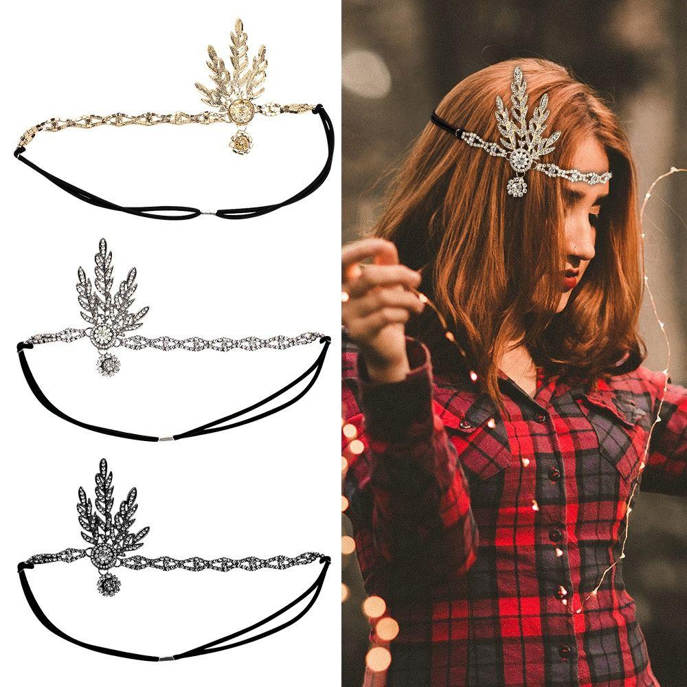 Party Diamond Headdress Vintage Pearl Headband Bridal Headpiece Dress Accessories Gatsby Flapper