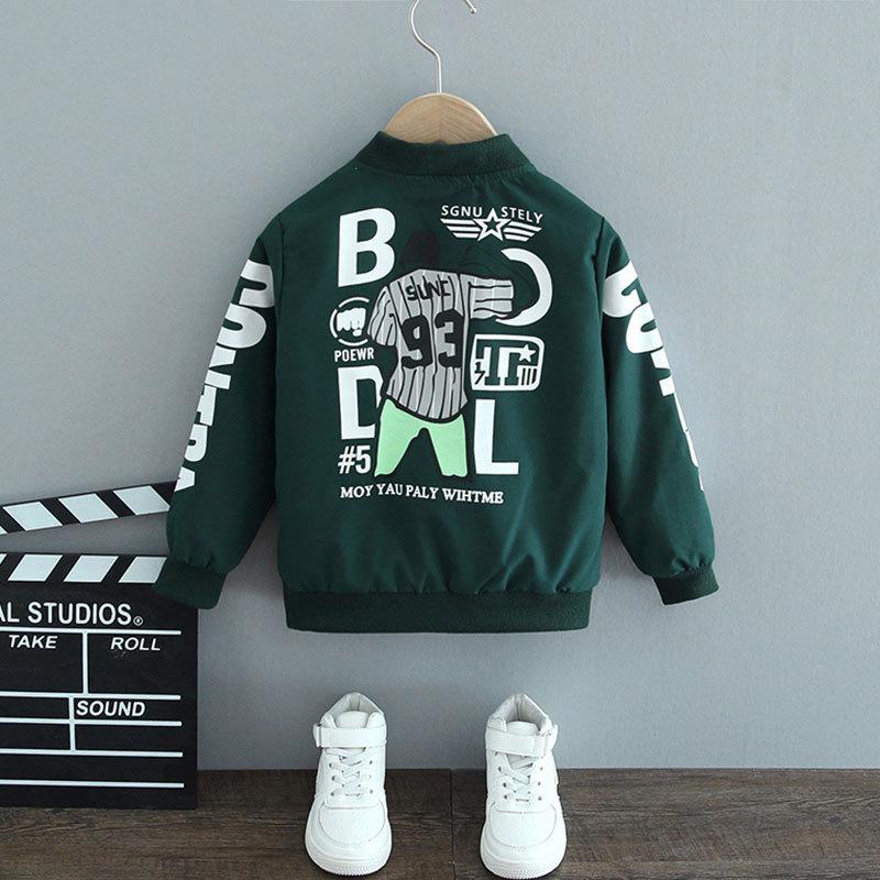 Весна Осень Детские Мальчики и Девочки Куртка Модная Мультяшный Медведь Узор Детская Ветровка Пальто Для Детей Верхняя Одежда Одежда 2-12 Лет