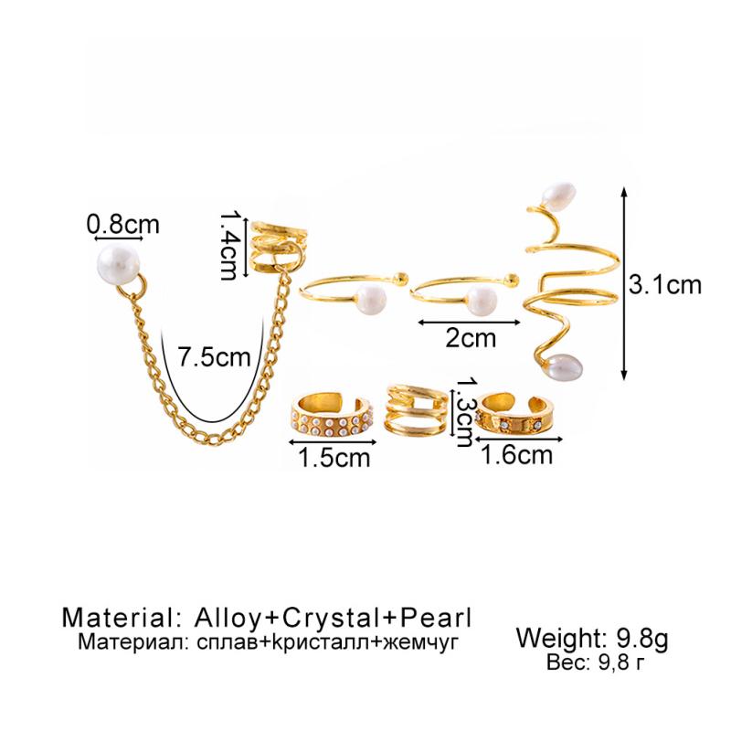 Женские модные серьги, набор креативных простых жемчужных кисточек, манжеты, серьги, ювелирные изделия, подарки для девочек