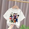 Dragon Ball Футболка для мальчиков белая хлопковая Футболки с коротким рукавом для малышей Сон Гоку Мультяшная летняя одежда Каваи Топы Подарки на день рождения