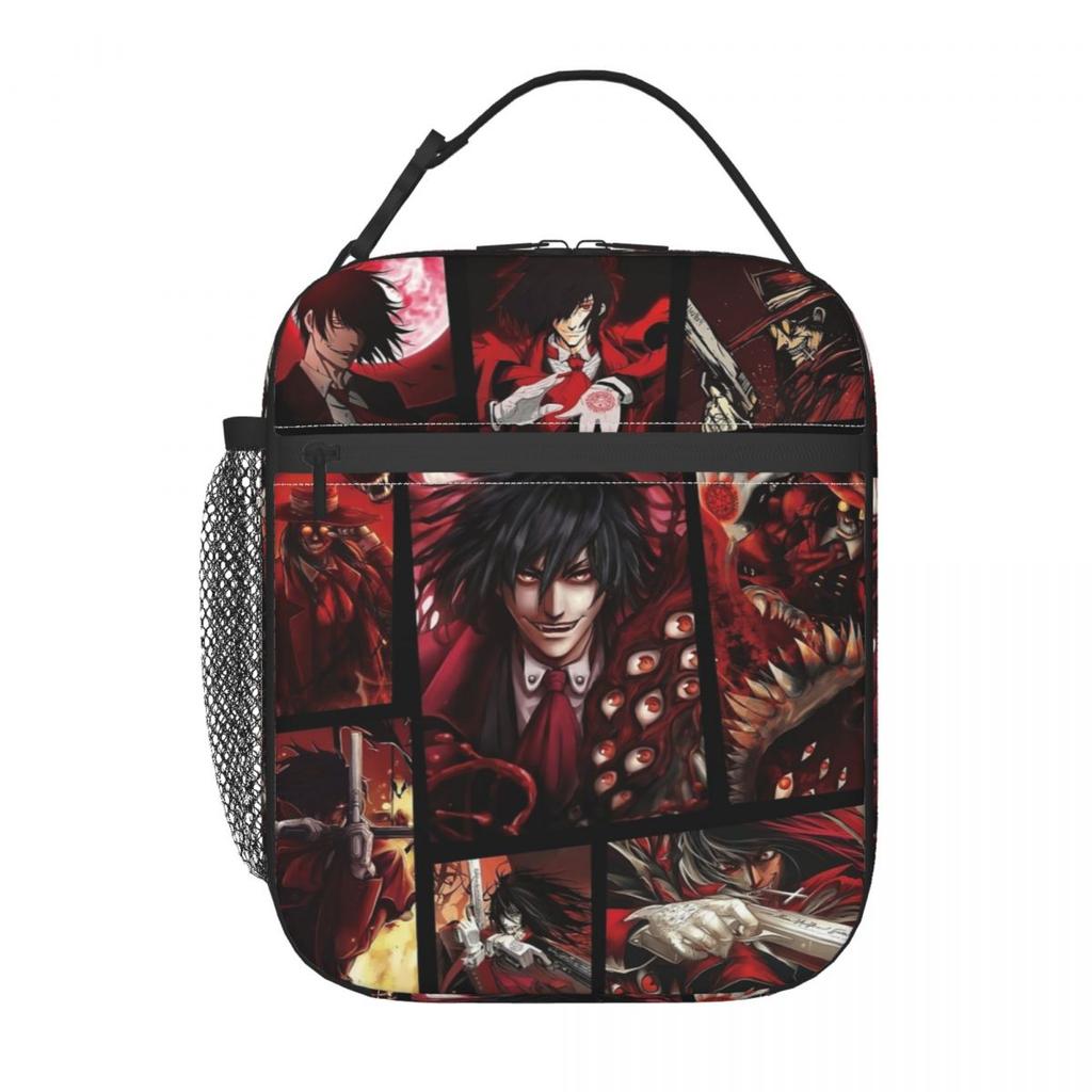 Hellsing Anime Insulated Lunch Bags Leakproof Reusable Thermal Bag Lunch Box Tote College Picnic Food Handbags