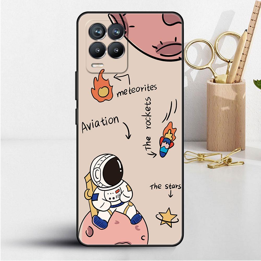 Чехол для Realme 8 C21y GT Neo 2 3 8i C21 7 C11 6 C12 C35 C3 GT 9 Pro C12 Master Funda Phone Cover Luxury Astronaut