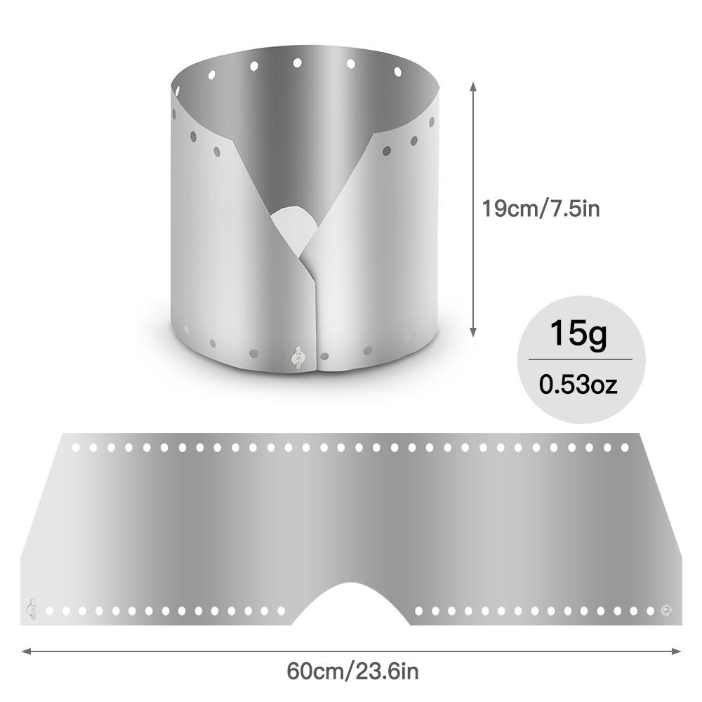 Ultralight Ultra thin Titanium Outdoor Camping Stove Wind Shield Screen Windproof Plate