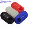 Jingyuqin Silicone Car Key Cover Case For Fiat 500 3 Buttons Flip Remote Key Shell Blank Fob Key Cover