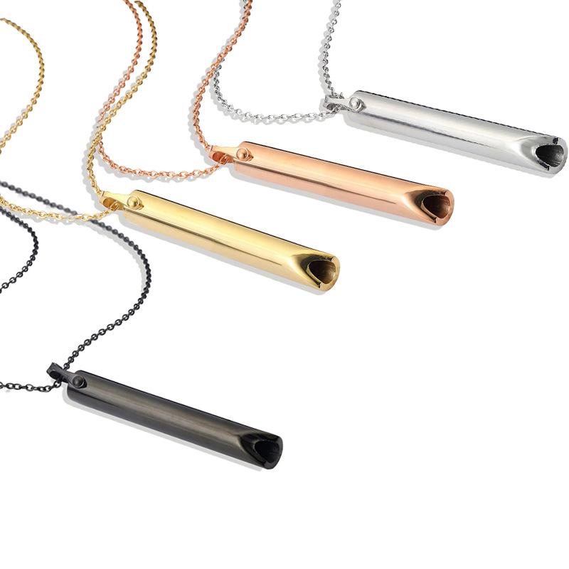 Нейлоновые ожерелья от тревоги из нержавеющей стали для женщин, снимающие стресс, дыхательные медитационные ожерелья, женские ювелирные аксессуары