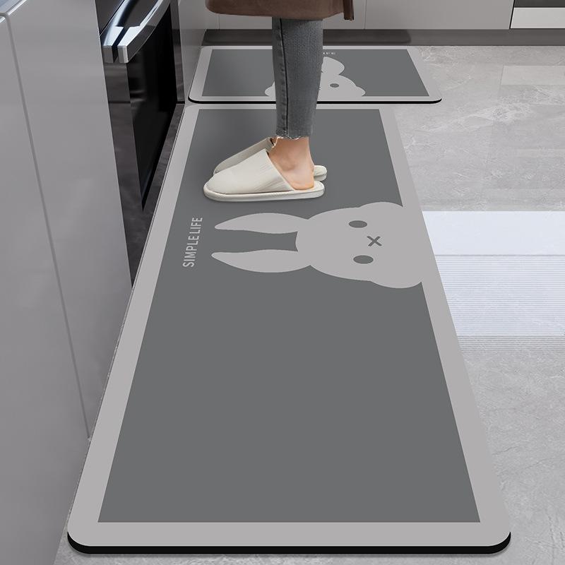 Коврик для пола кухни Diatom Mud Dirty Anti-slip Mat Simple Air-Soaching Water Absorbing Mat Home Easy to Cleaning Long Foot Mat