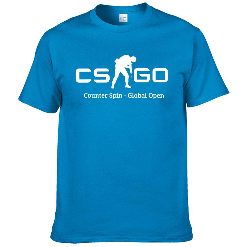 Летняя Мода Крутая Футболка Мужская Игра CS Go Футболка С Принтом 100% Хлопок Короткий Рукав Повседневная Уличная Одежда Мужские Топы Футболки F53