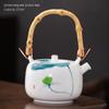 Hand-painted Japanese Style Lifting Pot Tea Pot Kung Fu Tea Set With Filter Coarse Ceramic Purple Clay Pot Ceramic Tea Pot Puer