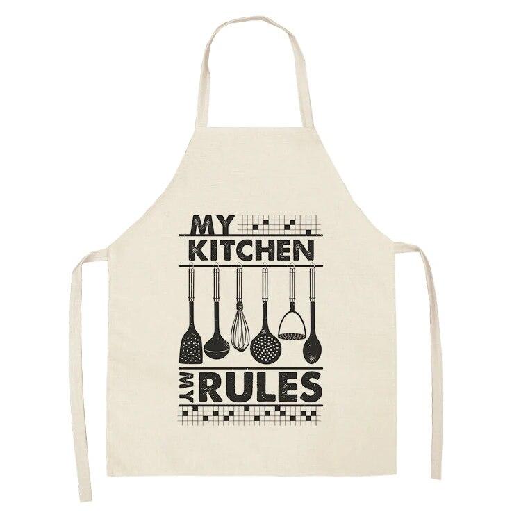 1 Piece Letter Men's and Women's Kitchen Aprons Linen Apron Home Apron Home Cooking Apron Catering Cleaning Apron Wholesale