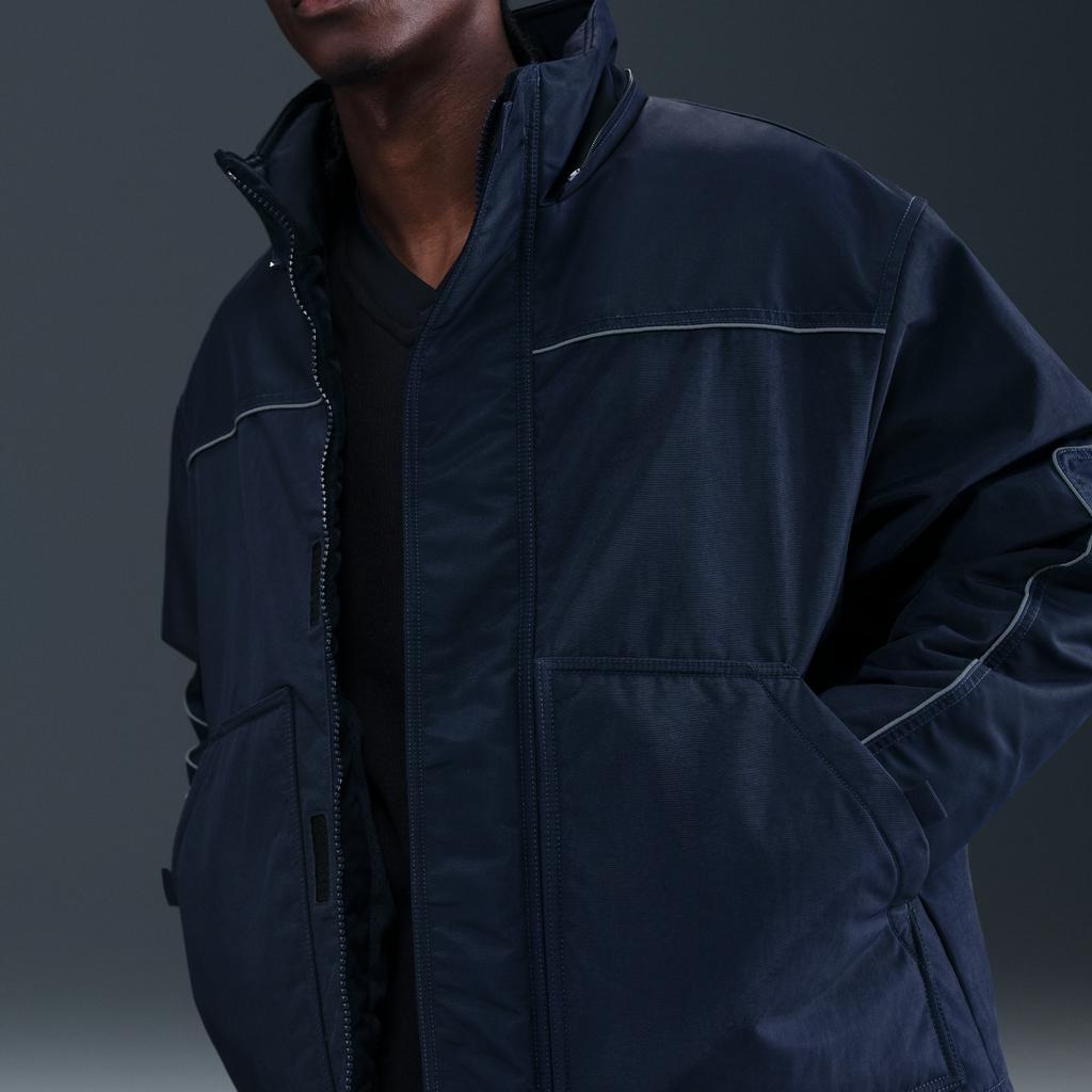 Nike X Stussy Jackets Unisex Obsidian Color Detachable Hood Moderate O