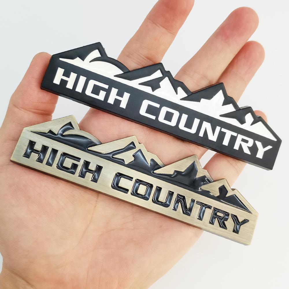 3D Металлическая Наклейка-Значок HIGH COUNTRY Декорация из Сплава Наклейка на Решетку Радиатора Наклейка на Задний Багажник Крыло Бок Автомобиля для Аксессуаров Chevrolet