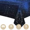 Скатерть Звездное Пространство Водонепроницаемая Пластиковая Галактическая Накидка на Стол Декор для Вечеринки Маслостойкая Одноразовая Скатерть День Рождения Свадьба