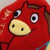 New Year Red Cartoon Horse Hand Towel for Kids - Absorbent Kitchen & Bathroom Wipe