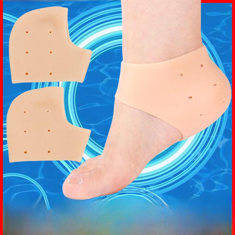 Силиконовые увлажняющие носки для защиты пяток - хлопковое покрытие против трещин для мужчин и женщин