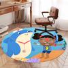 Yakka Dee Printed Round Rug Carpet Chair Rug Area Rug Entryway Doormats,for Office Chair Living Room Bedroom Kitchen Room.