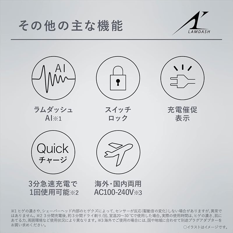 Мужская бритва Panasonic Lamb Dash с тремя лезвиями черного цвета. Можно бриться в ванной ES-LT2B-K