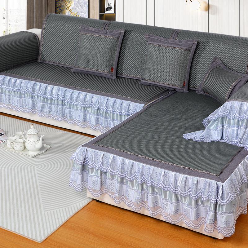 Summer Sofa Cushion Rattan Mat Cushion Non-Slip Stain-Resistant Cushion Living Room Sofa Cooler Cushion Sofa Cover