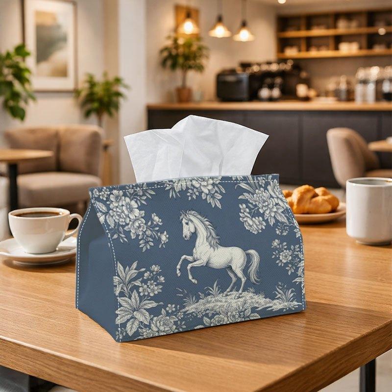 1pc Vintage Classic Decorative Tissue Box, Horse Floral Pattern Perfect for Outdoor Gatherings, Daily Desktop Use, And Suitable for Bedrooms, Living R