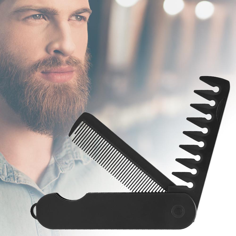 Многофункциональные портативные пластиковые складные карманные расчески для парикмахеров, мужские масляные расчески для бороды, укладки волос, расчески с широкими зубцами