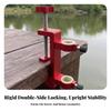 Heavy Duty Fishing Rod Holder Clamp for Deck Edge Degree Adjustable Aluminum