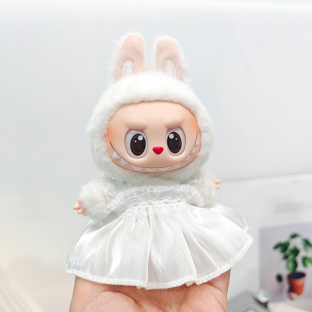 For 17cm Labubu Doll Clothes Fashion Clothes Hoodies Doll Clothes Color Match Hoodies Dolls Accessories Cute Decoration Little Cloths