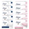 Dove 5 белых + 5 розовых косметических брусков 90 г увлажняющее/умывающее/снимающее макияж мыло