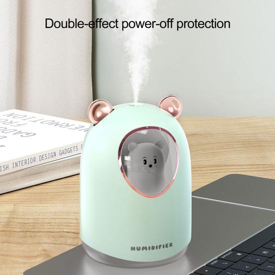 1 комплект, 300 мл увлажнитель воздуха, цветной ночник, плагин, 2 шестерни, защита от сухого горения, большой спрей, USB-диффузор с медведем, товары для дома