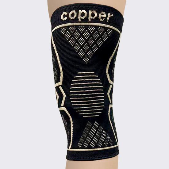 Медный бандаж для коленного сустава, поддержка фитнеса, бега, баскетбола, компрессионный рукав для облегчения боли при артрите
