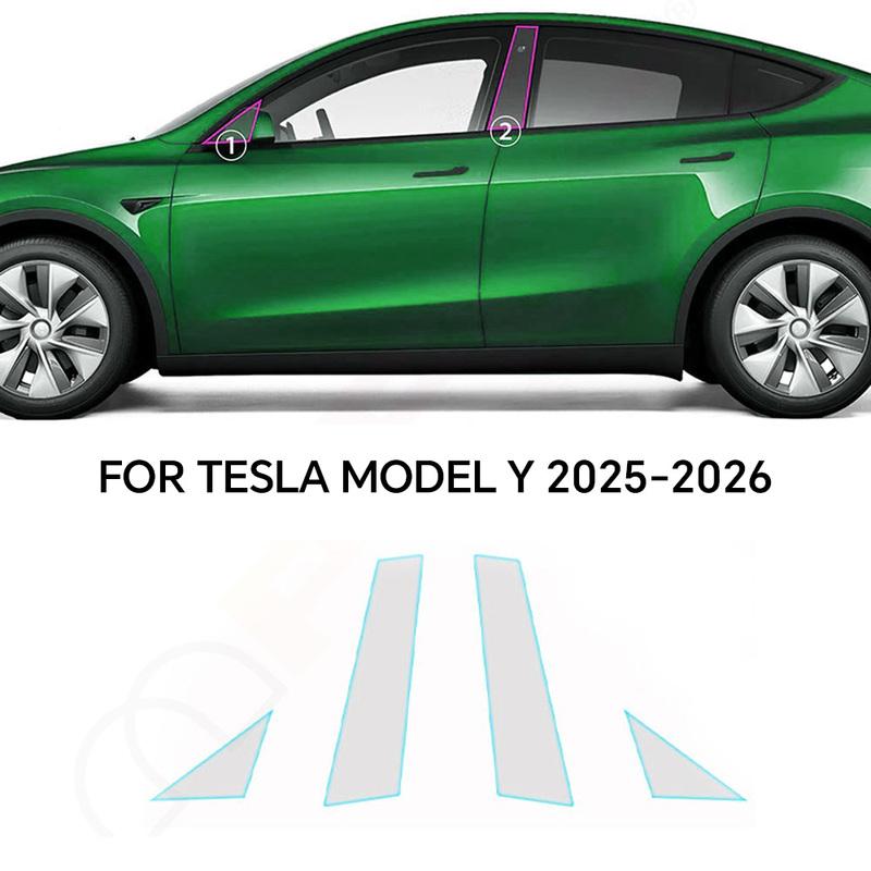 Для Tesla Model Y 2020-2026 Model Y Juniper 2025 2026 Стойки A B Пленка для защиты краски TPU PPF Clear Bra Комплект против царапин