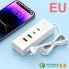 4 Ports USB C Charger Power Strip PD Type C Fast Charging Wall Charger Socket USB Quick Charge 3.0 EU/US/UK Plug Power Adapter