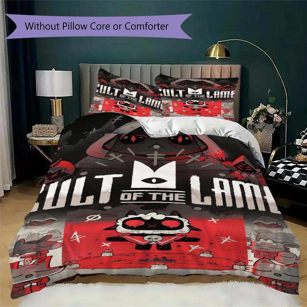 Worship of the flock Pattern Bedding,Quilt Set Quilt Cover Pillowcase Home Birthday Gift (1*duvet cover+2*pillowcase,without core)XSJT0917530