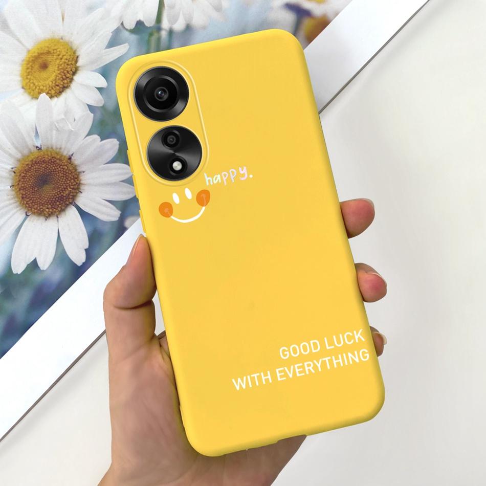 For OPPO A78 Case Oppo A78 4G CPH2565 Cute Fashion Candy Color Soft Silicone TPU Phone Back Cover For OppoA78 A 78 4G 2023