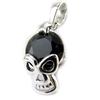 Les Trésors De Lily [M1724] - Black 'Skull' Silver Pendant