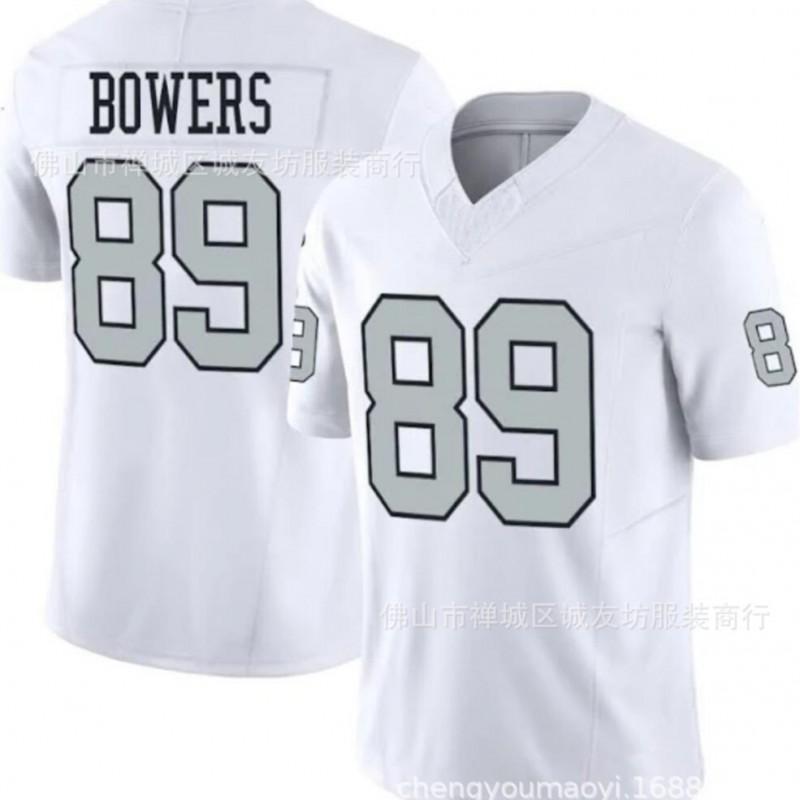 Brock Bowers Raiders 89 Football Trikot Herren Sportliches T-Shirt Ganzjahres-Sportoberteil