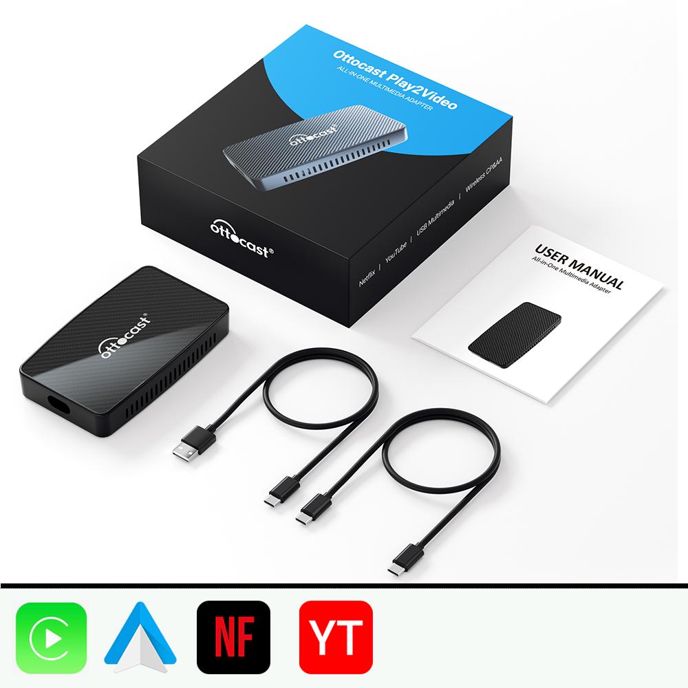 OTTOCAST U2 X PRO Wireless CarPlay Android Auto Adapter 2 in1 Carplay Smart Box Plug Play Multimedia Player for Toyota KIA