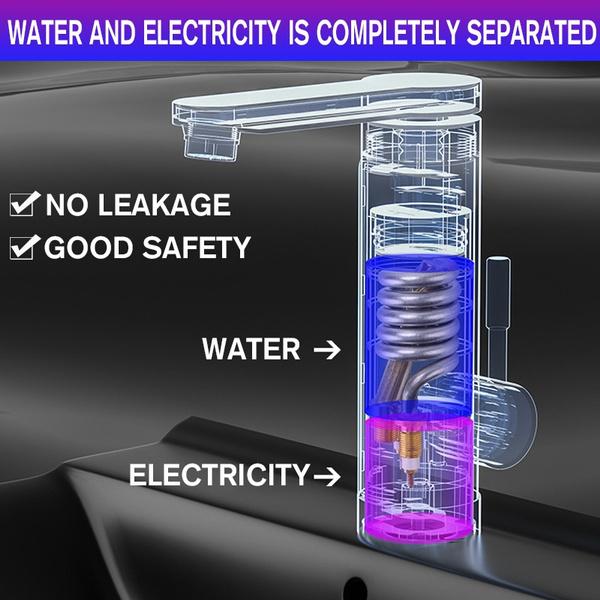 3300 Электрический нагревательный кран Мгновенный водопроводный кран со светодиодным дисплеем температуры окружающего освещения