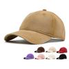 Women Baseball Cap Men's Big Head Solid Color Cap Wide Brim Peak Cap